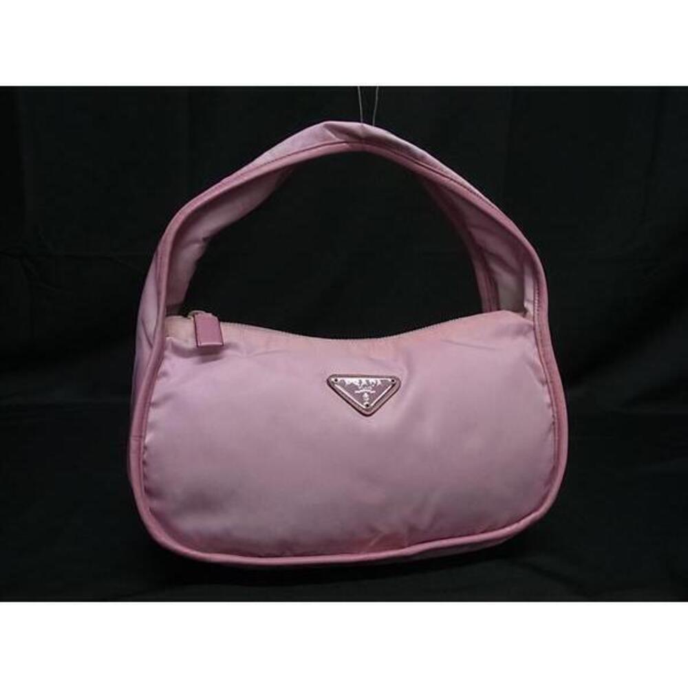 PRADA Tessuto One Handle Handbag Bag Pink